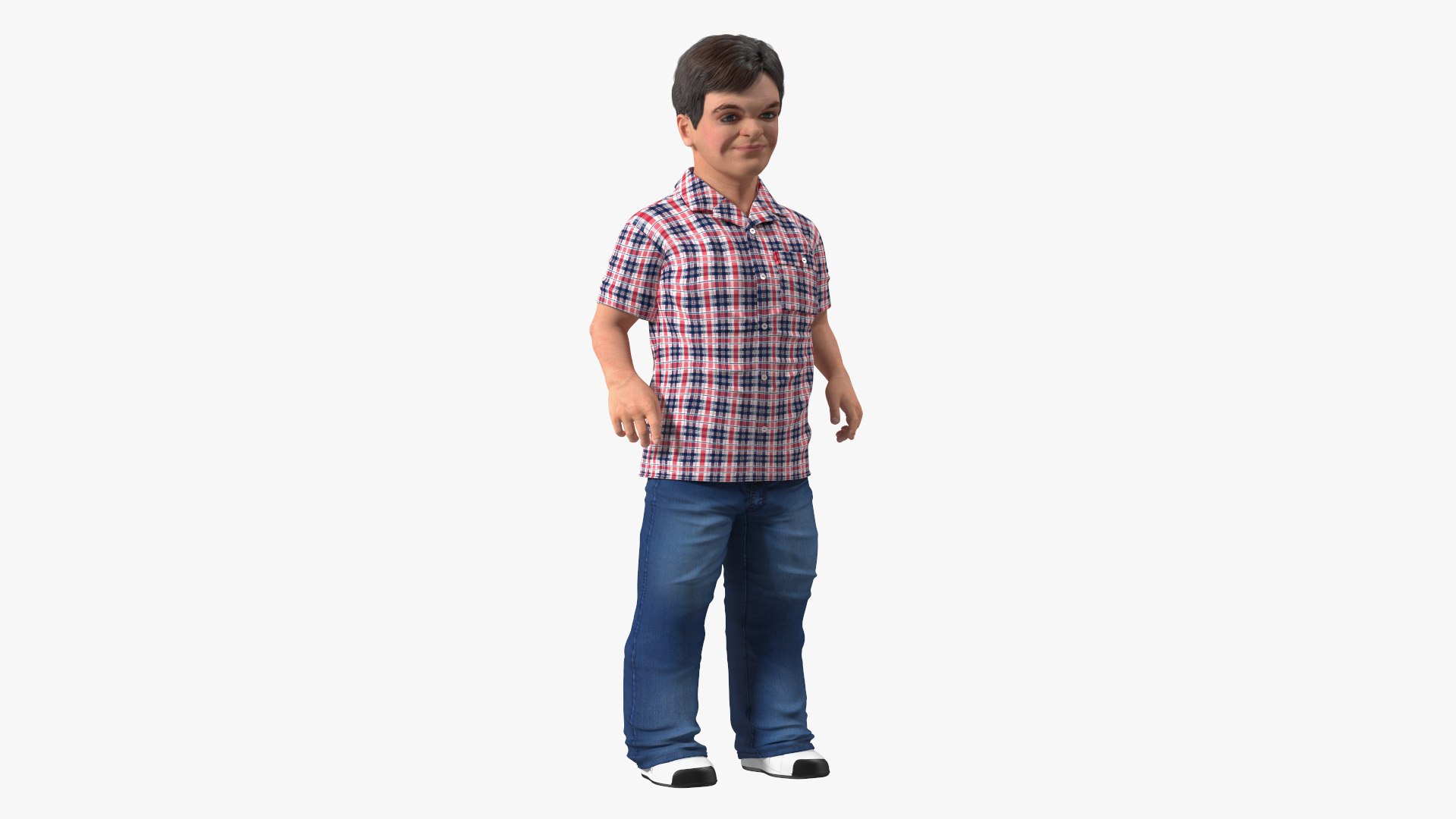 Character Dwarf Man Everyday Style Rigged for Cinema 4D 3D model preview