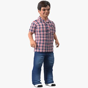 Character Dwarf Man Everyday Style Rigged for Cinema 4D