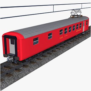 3D sbb passenger railcar - restaurant - einheitswagen 1