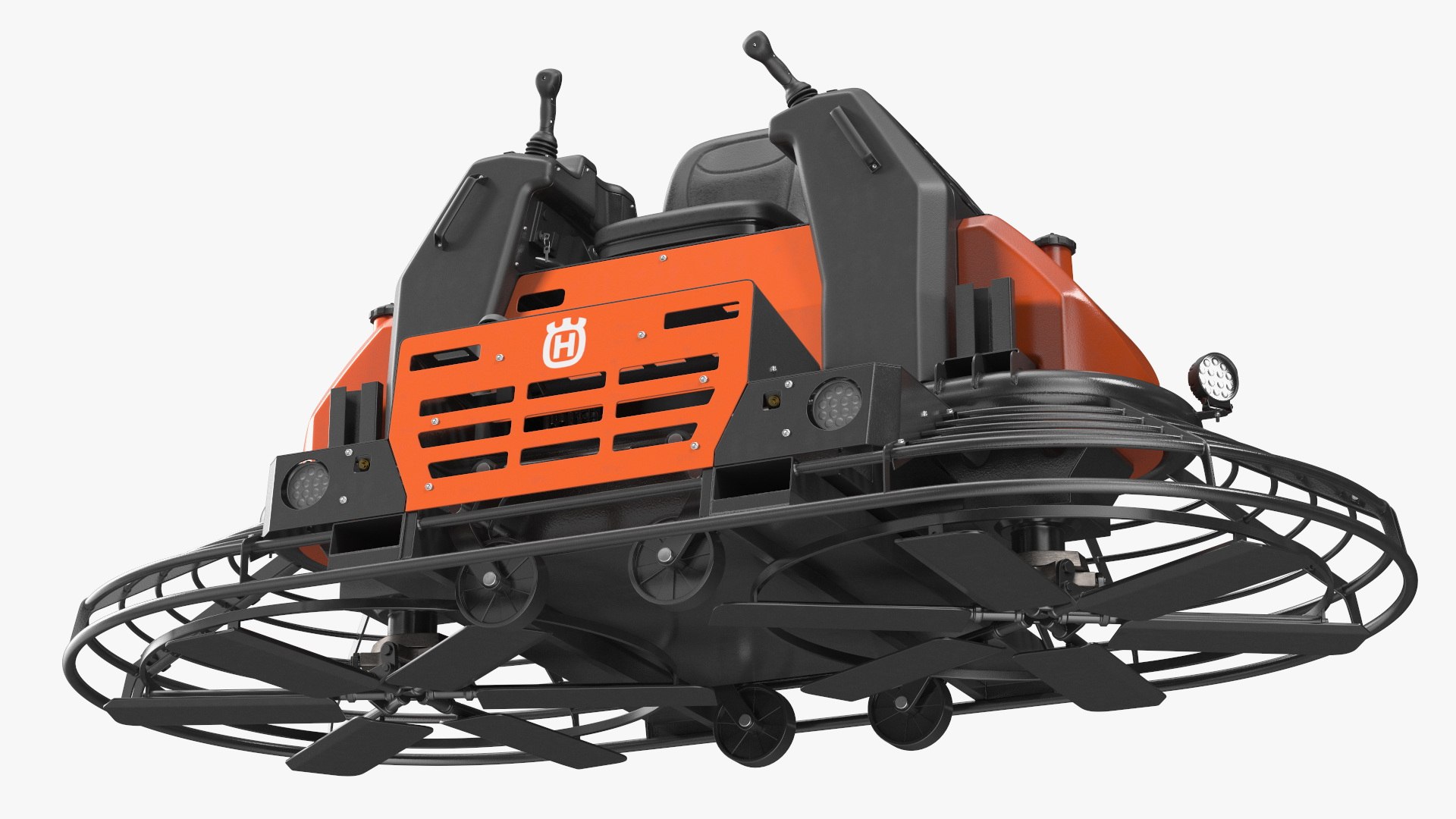 CRT 60X Power Trowel Husqvarna Rigged for Cinema 4D 3D model preview