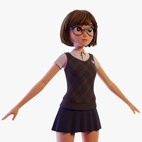 3D Female Cartoon Teen