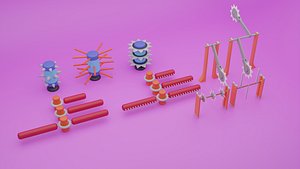 Hyper Casual Obstacle Pack 3D model