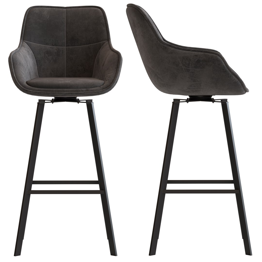 Temple and ster Krystoffer Barstool 3D model TurboSquid 2176101