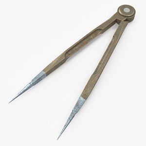 3D Antique Marking Compass