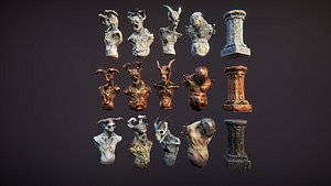 3D horror bust model