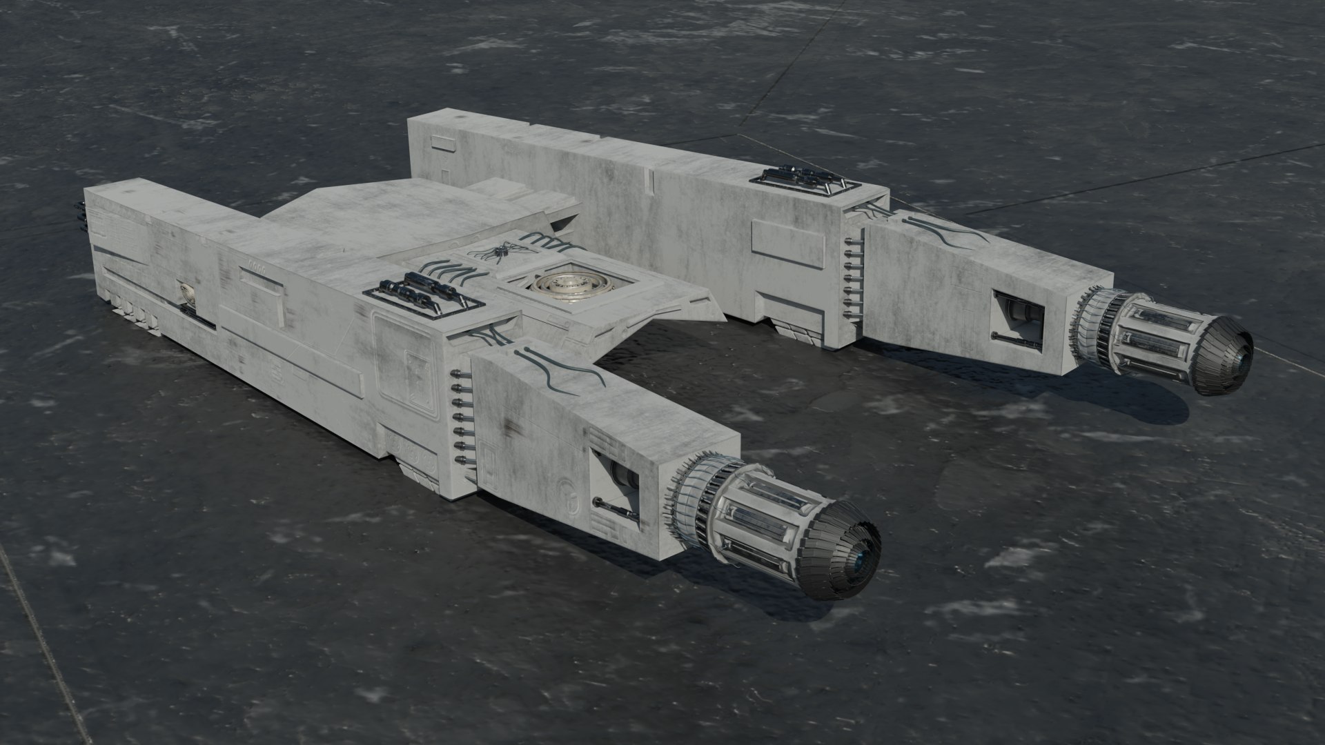 3D Sci-Fi Space Ship Rigged - TurboSquid 2006433