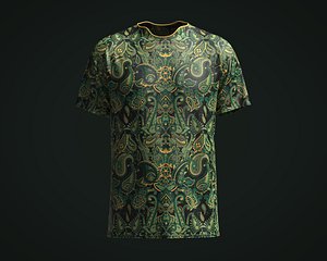 3D T Shirt-Paisley model