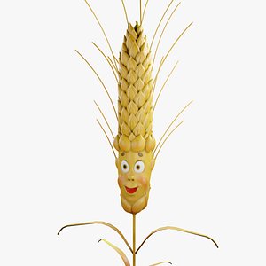 wheat spikelet 3D model