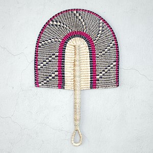 3D African Handwoven Fan 14