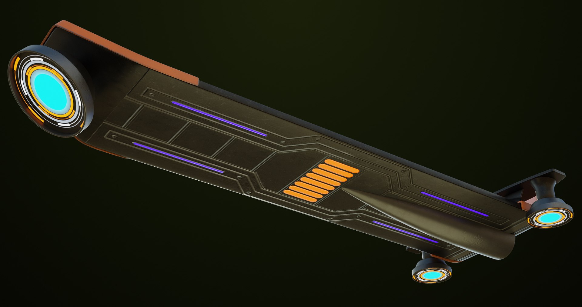 10 Sci Fi Hoverboards All PBR Unity UE Textures 3D model - TurboSquid ...