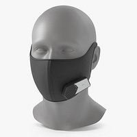Electronic Air Filtering Respirator Mask on Mannequin Head