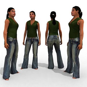 3d - casual female character