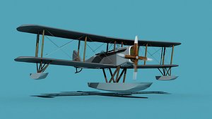 Airco DH-4 Unmarked  Seaplane 3D