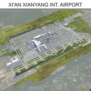 3D Xi an Xianyang International Airport model