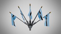 Wall Mount Flags  5 Of Botswana