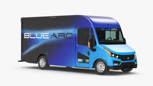 modelo 3d Furgoneta de reparto eléctrica Blue Arc aparejada ...