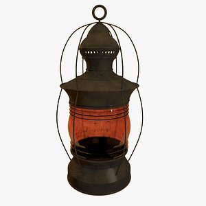 old worn lantern 3d max