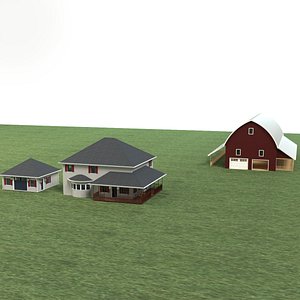 farm scene 3d model