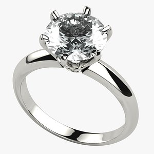 Single 9mm Diamond High Jewelry Gold Ring