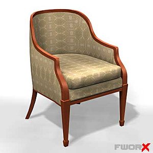 old fashioned chair 3d model