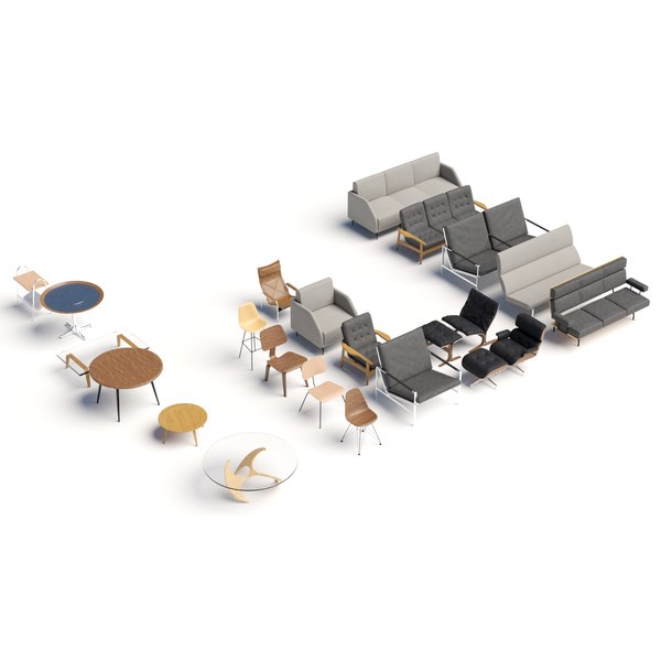 Modern Living Room Pack 01 3D 모델 - TurboSquid 1906629