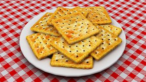 3D model Cream Crackers