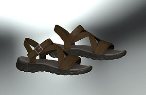 3D model sandal casual realistic shoes