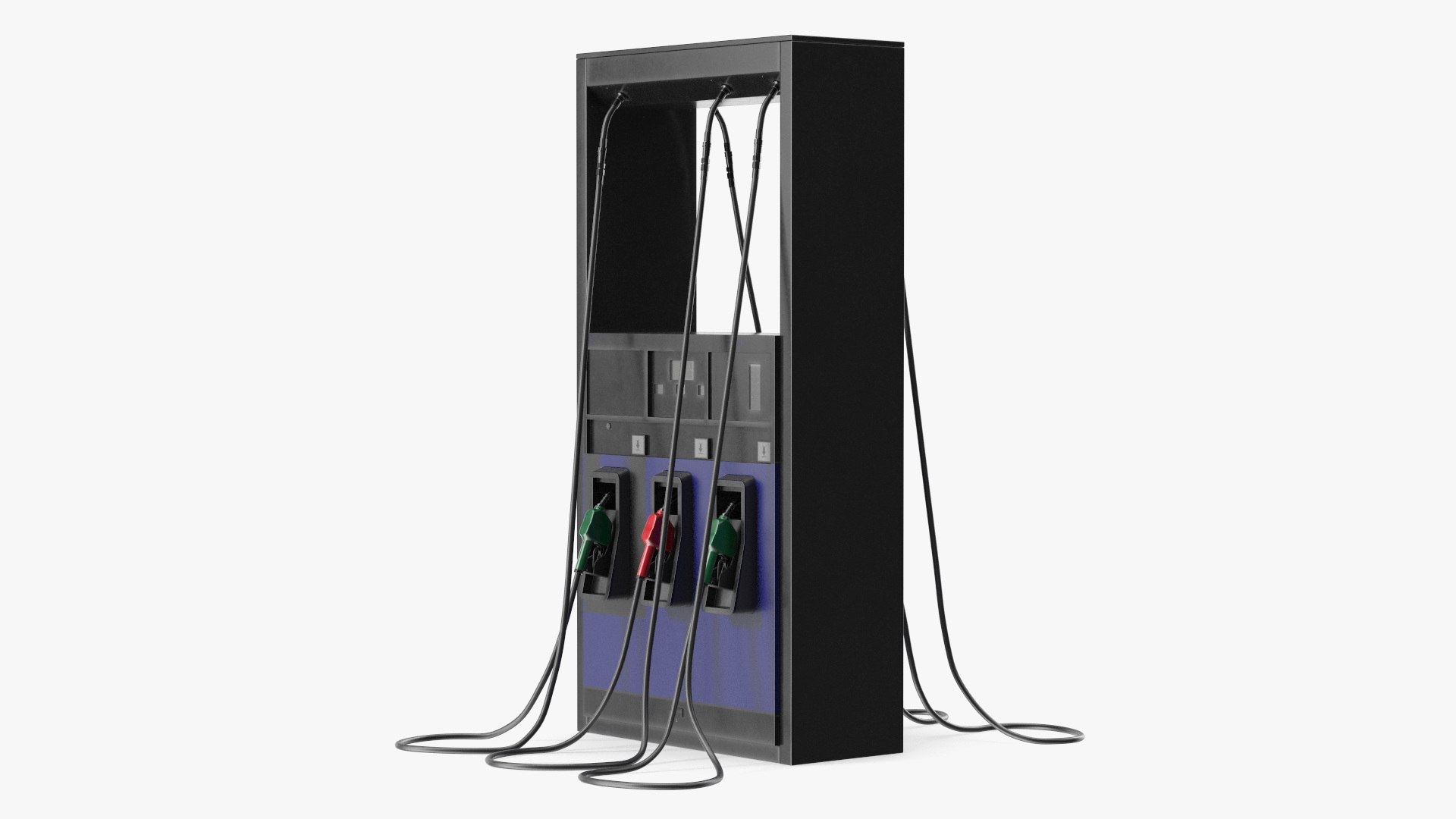 Gas Pump Black 3D model preview