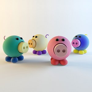 Piggy Toy -Somewhere City - Oink Le Rouge