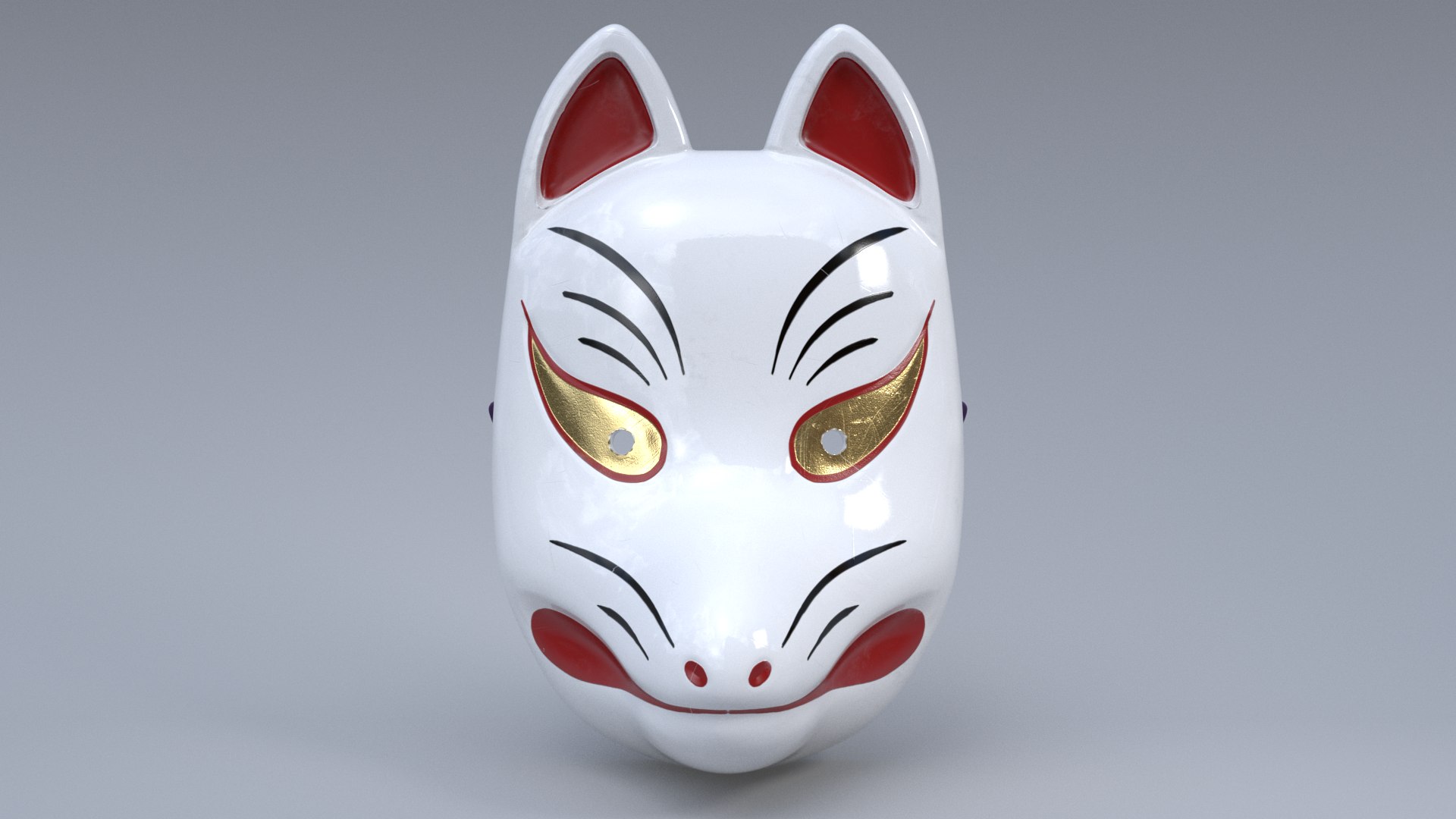 3D Japanese Kitsune mask model - TurboSquid 1737503