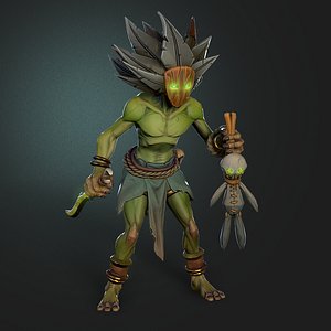 Shaman Stylized Character Rigged