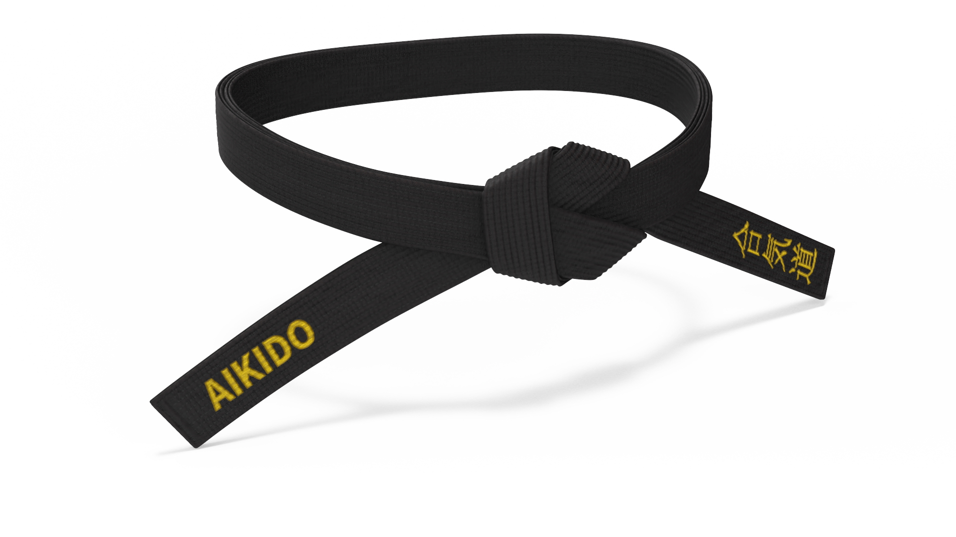 3D Aikido Black Waist Obi Belt model - TurboSquid 2133292