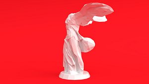 Nike of Samothrace Low Poly Stylized