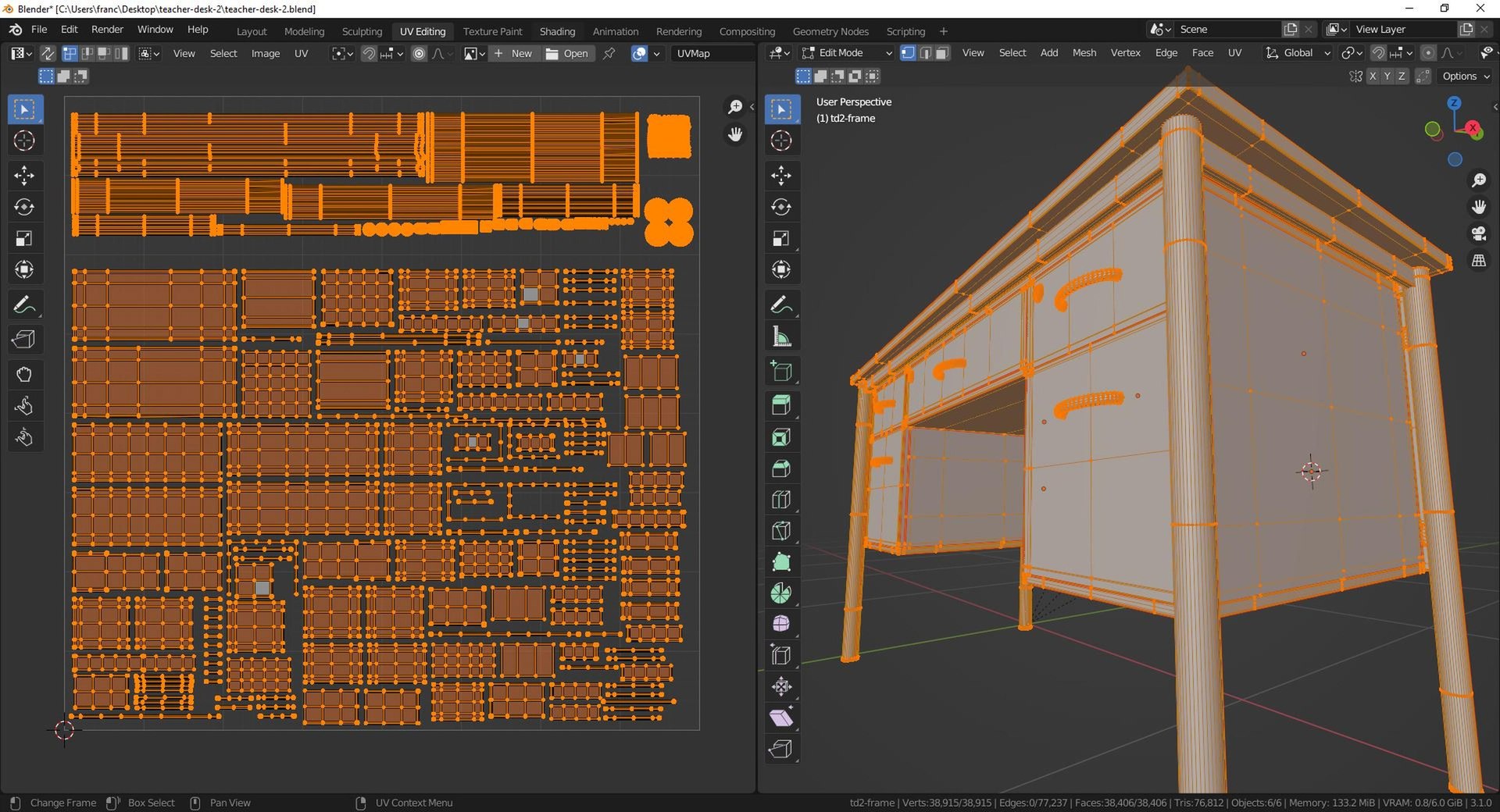 3D model Teacher desk 2 - TurboSquid 1928021
