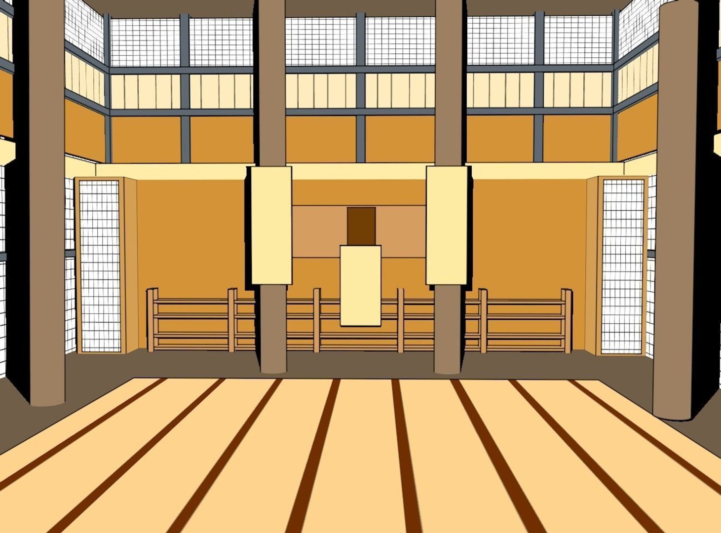 3D Dojo Japanese Training - TurboSquid 1479335