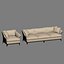 Une chaise et un canapé SIMPLE LIFE par Caracole modèle 3D