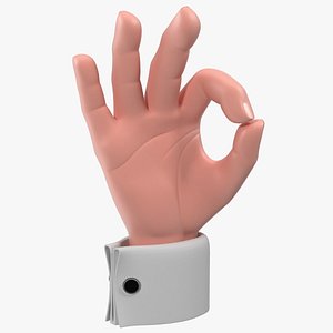 Cartoon Man Okay Hand Gesture