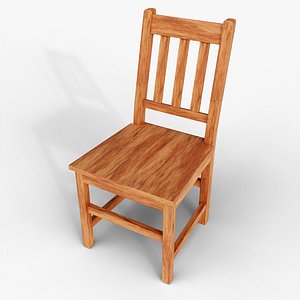 3D Classic Wood Chair  Game Ready High Quality 3D Asset