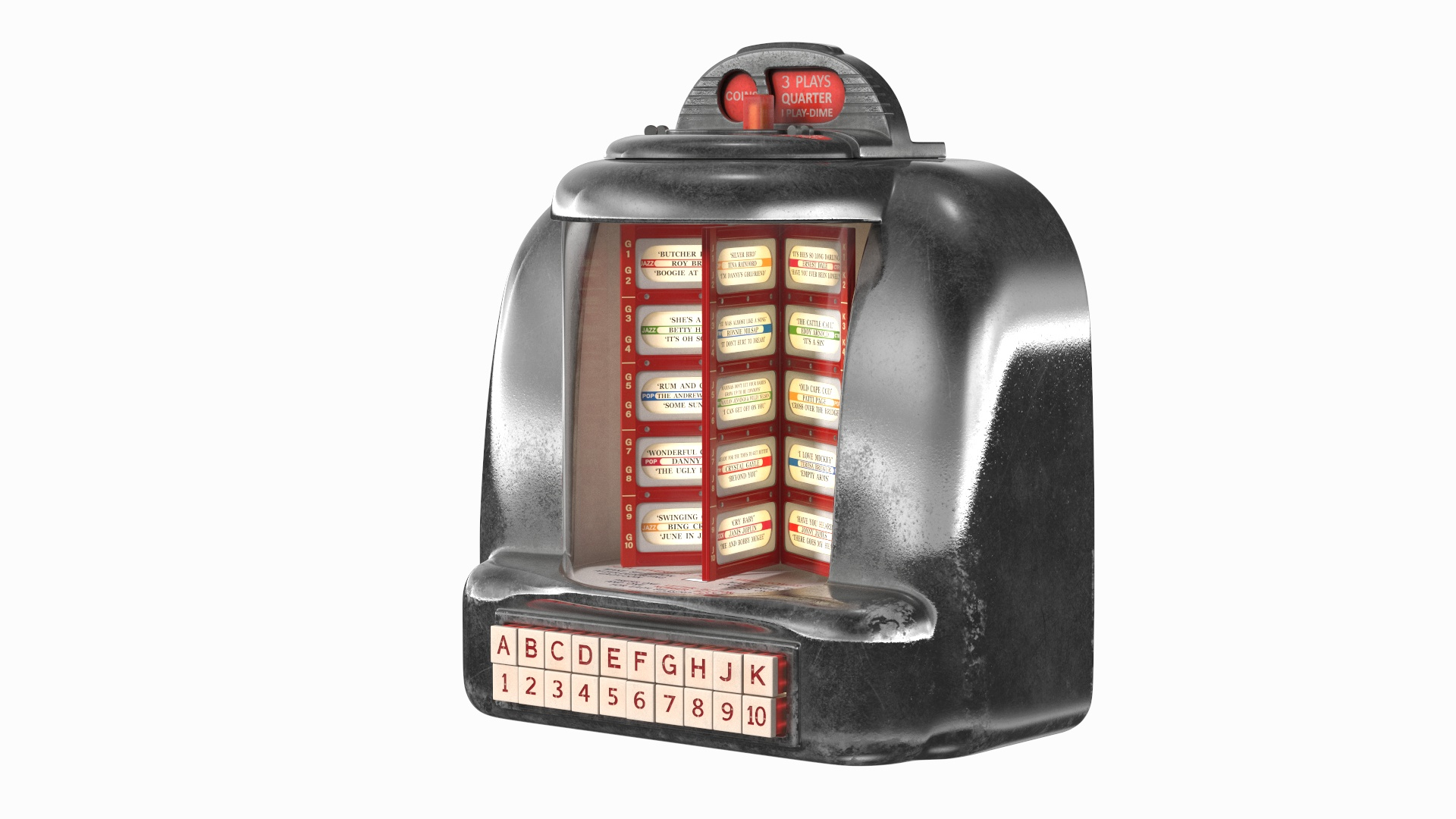 Retro Tabletop Jukebox 3D Model - TurboSquid 2350512