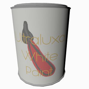Cartoon Low Poly Paint Can