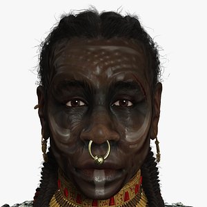 3D African Tribal Woman - 3D Character Model model