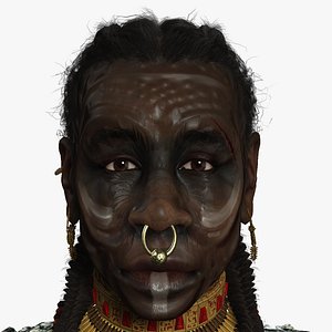 African Tribal Woman - 3D Character Model