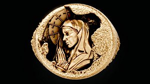 holy mary  christian ring 3D model