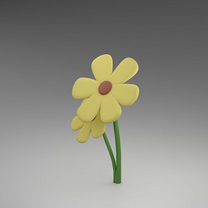 3D flower cartoon