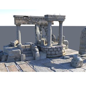 Detailed Temple Ruins