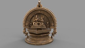 3D model Lord shiva parvati Hanging oil lamp