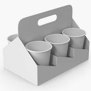3D Drink Cup Carrier model