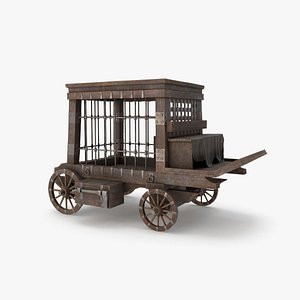 medieval prisoner trolley 3D model