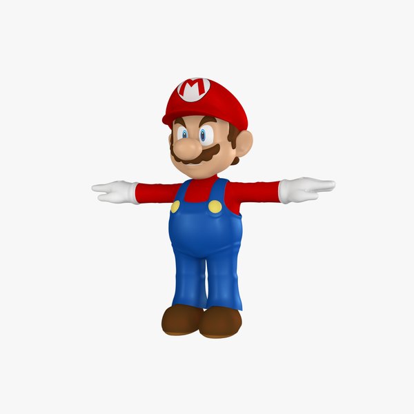 mario cartoon character 3d 3ds