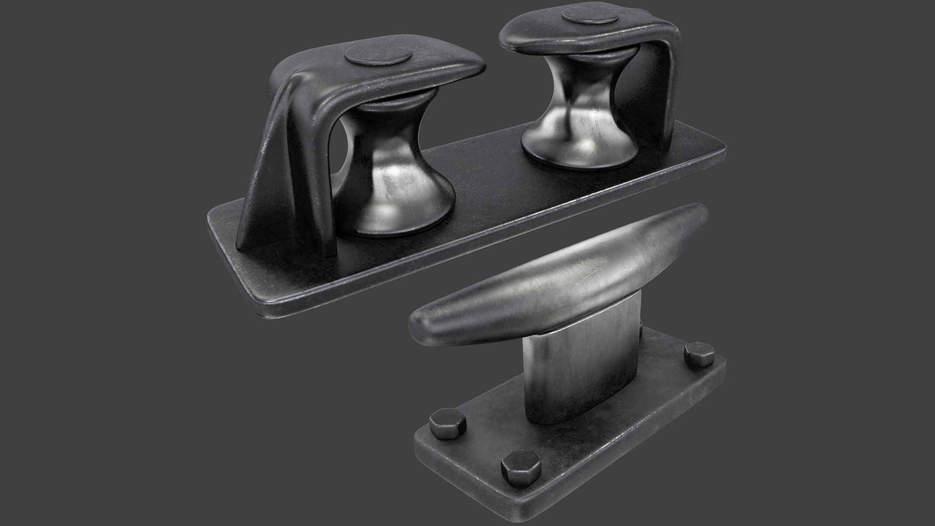 3D Ship Cleats Collection V6 Model - TurboSquid 2047901